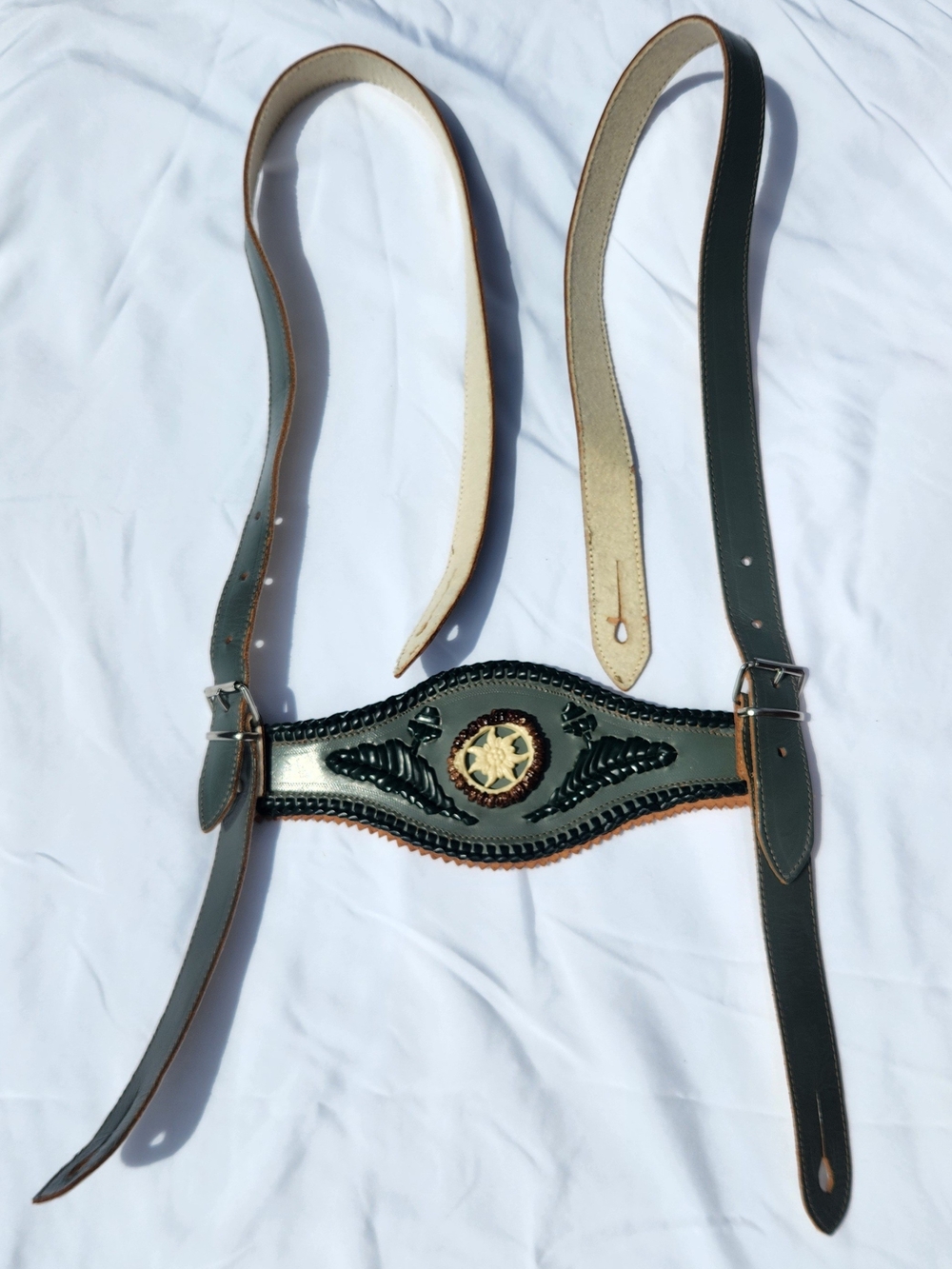 Authentic German Lederhosen Leather Suspenders- Boys
